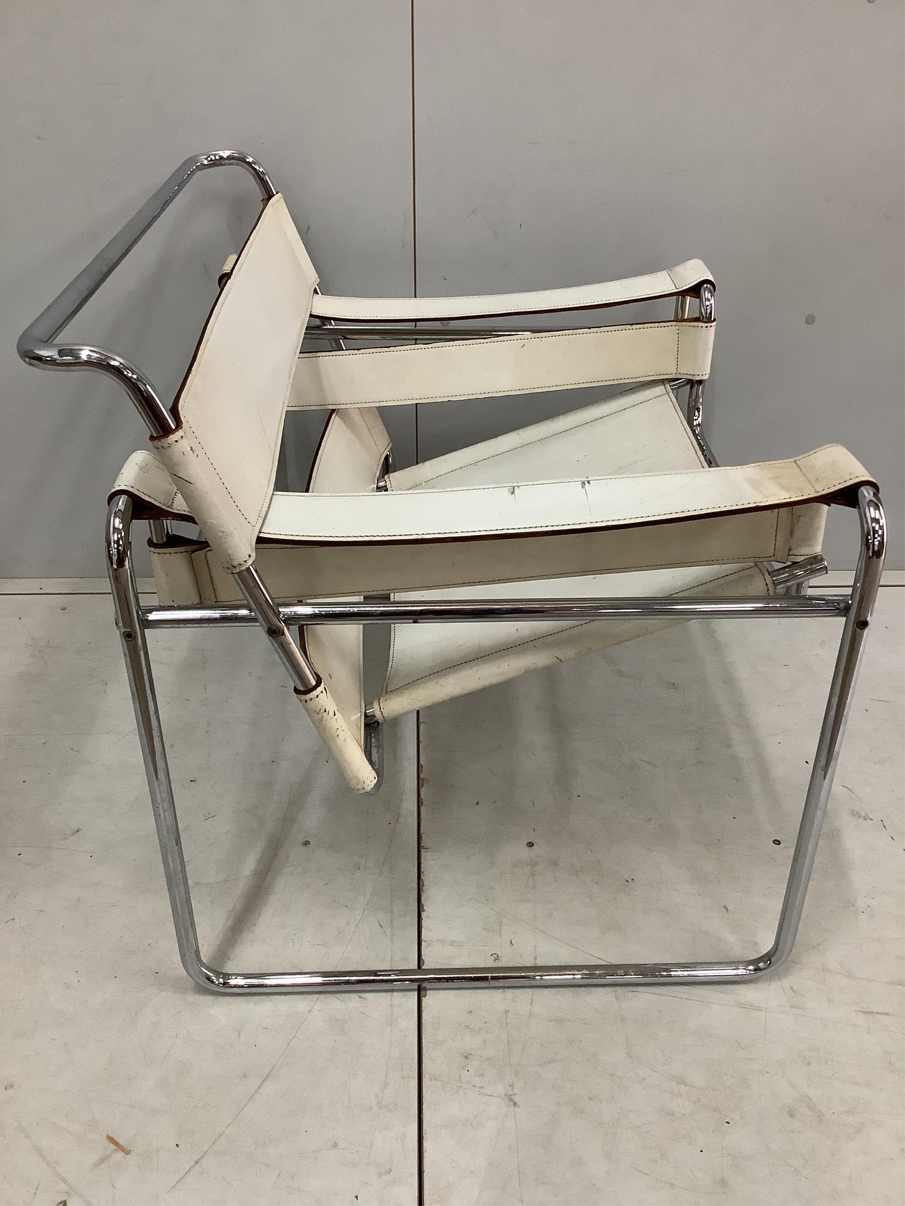 A pair of Wassily chairs by Gavina, width 78cm, depth 70cm, height 72cm
